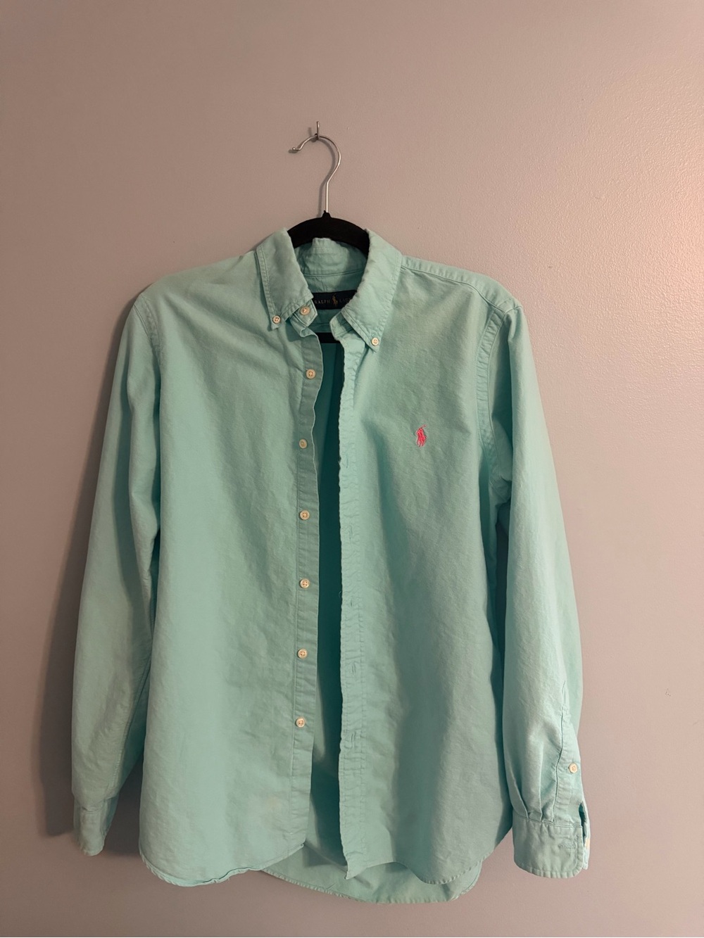 Ralph Lauren Turquoise Green Button-Down Oxford Shirt